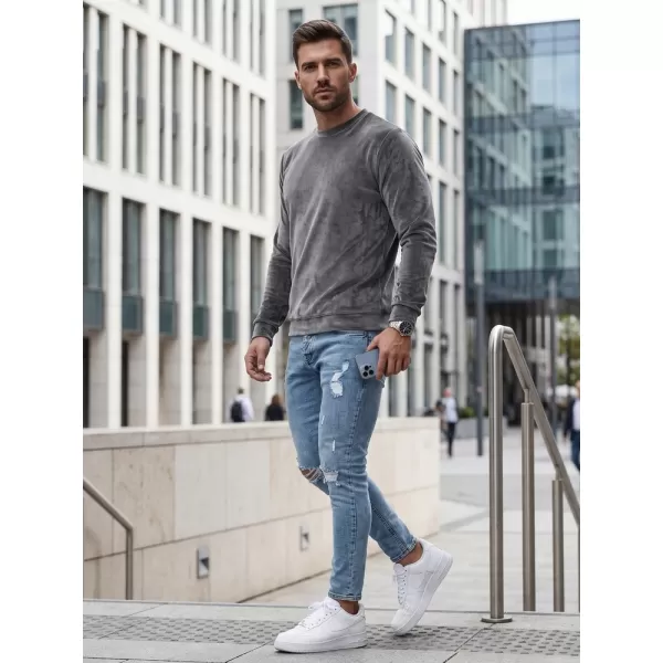  Muški sweatshirt DSTREET BX5533 TAMNOSIVA 