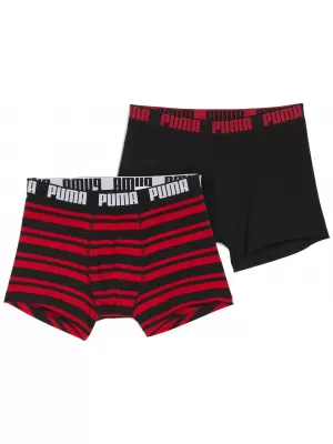 Muške bokserice PUMA MEN EVERYDAY HERITAGE STRIPE BOXER 93832605 CRVENO/CRNO