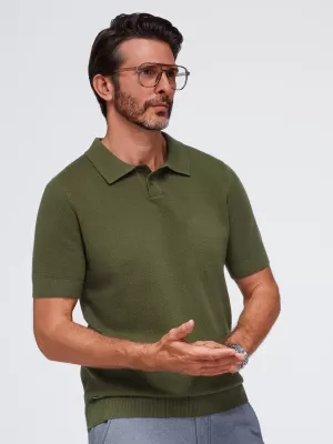 Muška polo majica OMBRE OM-POSS-0178 MASLINA