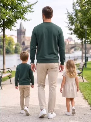 Muški sweatshirt ALTISPORT NP/ALMST43001 TAMNOZELENE BOJE