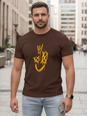 Muška majica kratkih rukava DSTREET NX0138R-CH SMEĐA