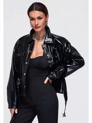 Ženska jakna OMBRE OW-JAFL-0141 CRNA