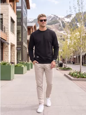 Muški sweatshirt ALTISPORT NP/ALMST43001 CRNI OPAL
