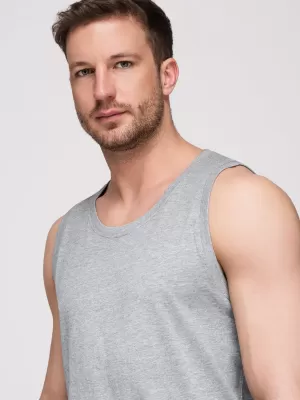 Muška majica bez rukava OMBRE OM-TSBT-0272 SIVI MELANGE
