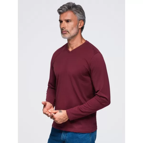  Muška majica kratkih rukava OMBRE OM-LSBL-0143 TAMNOCRVENA 
