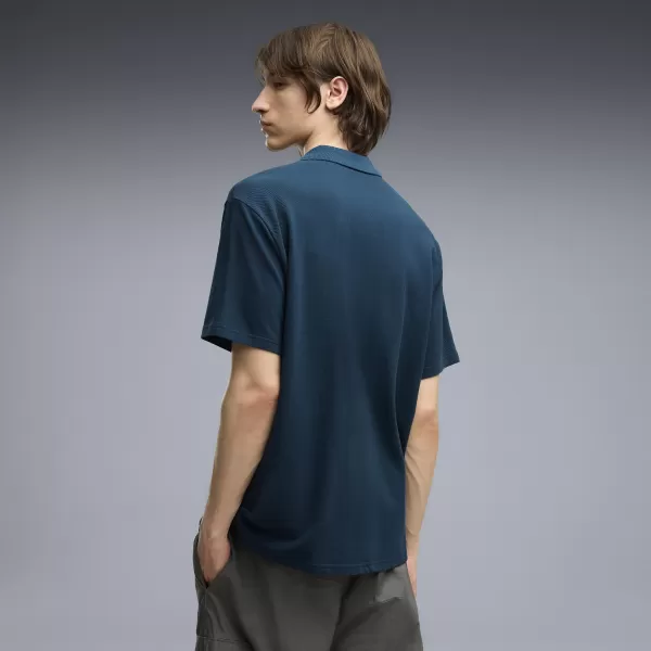  Muška majica s kragnom PUMA WARDROBE ESS PIQUE RELAXED POLO 62965736 PONOĆNI BENZIN 