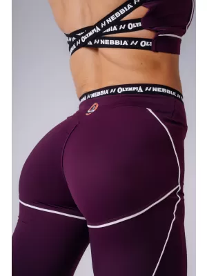 Ženske tajice NEBBIA OLYMPIA HIGH-WAIST 935 KLARET