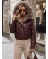 Ženska jakna DSTREET TY5977 TAMNOCRVENA