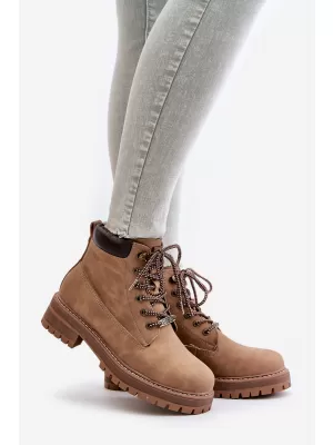 Ženske čizme BIG STAR SHOES OO274A289 SMEĐA/BEŽ
