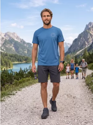 Muška majica kratkih rukava ALPINE PRO TERMES 4 VALLARTA PLAVA VARIJANTA PA