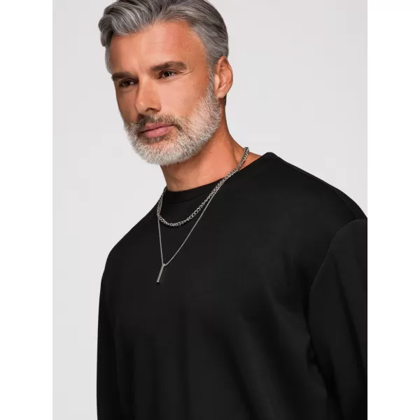  Muški sweatshirt OMBRE OM-SSNZ-0274 CRNA 