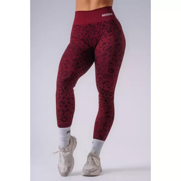  Ženske tajice NEBBIA PRIMAL 849 BORDO LEOPARD 
