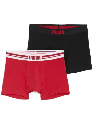 Muške bokserice PUMA MEN EVERYDAY PLACED LOGO BOXER 2P 93847605 CRVENO/CRNO