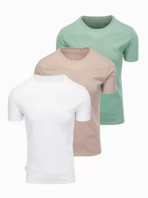 Muška košulja OMBRE OM-TSBS-0268 SIVO-ZELENA/BIJELA/BEŽ