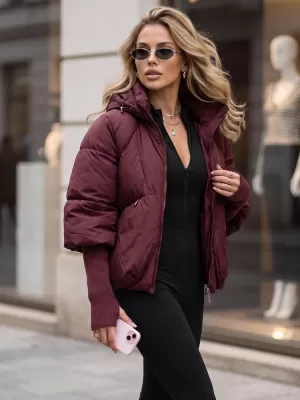 Ženska jakna DSTREET TY5898 TAMNOCRVENA