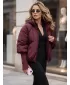 Ženska jakna DSTREET TY5898 TAMNOCRVENA