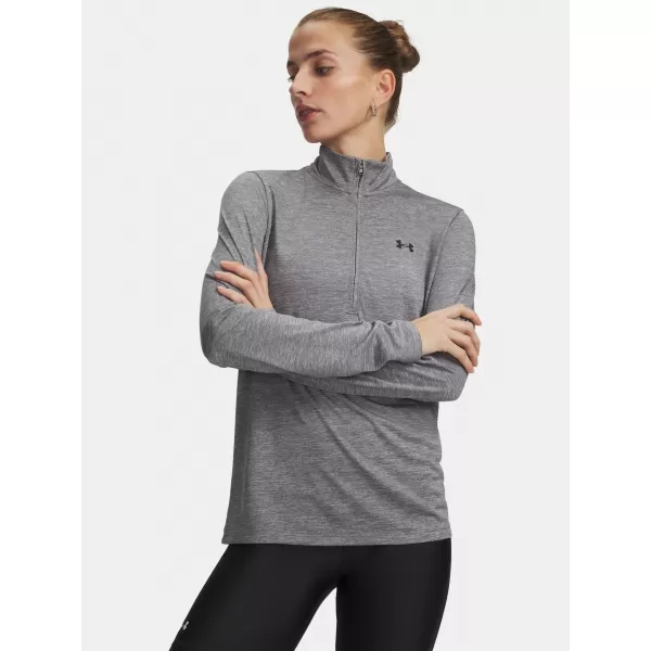  Ženska majica kratkih rukava UNDER ARMOUR TECH 1/2 ZIP- TWIST 1384225-709 ZELENA 