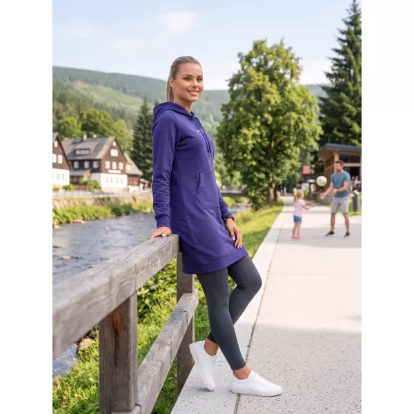  Ženska produžena majica ALTISPORT ALW001419 PONOĆNO PLAVA 