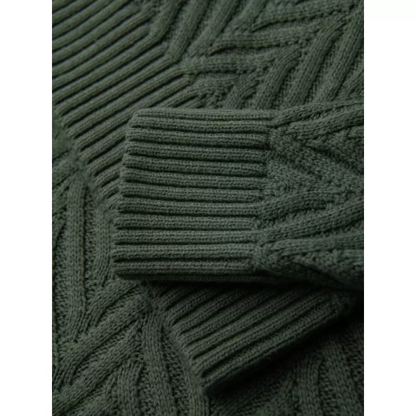  Muški pulover OMBRE OM-SWSW-0190 PRIGUŠENO ZELENA 