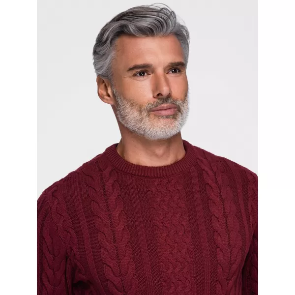  Muški pulover OMBRE OM-SWSW-0191 TAMNOCRVENA 
