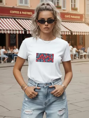 Ženska majica kratkih rukava DSTREET NX8014RY-WH BIJELA