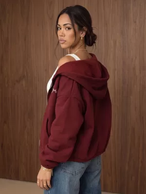 Ženski sweatshirt DSTREET BY1579 TAMNOCRVENA