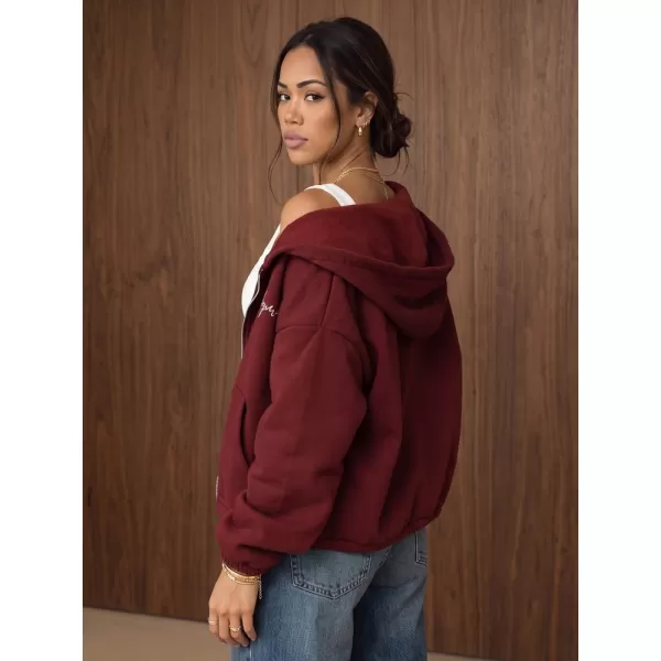  Ženski sweatshirt DSTREET BY1579 TAMNOCRVENA 