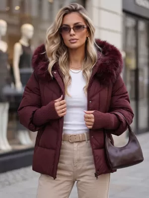 Ženska jakna DSTREET TY5742 TAMNOCRVENA