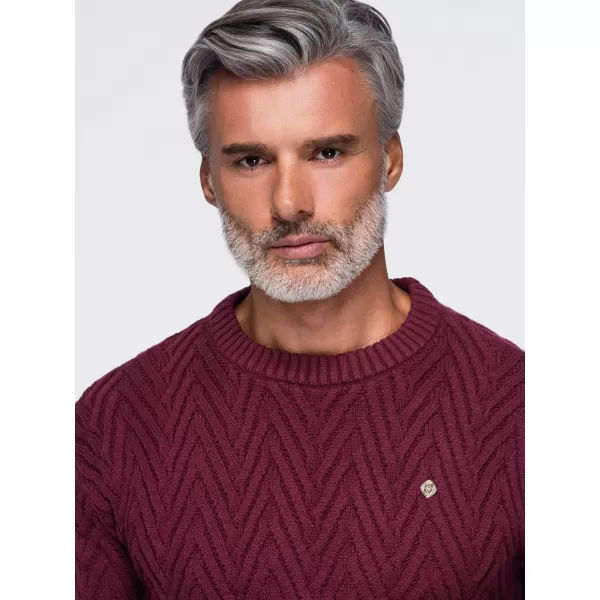  Muški pulover OMBRE OM-SWSW-0190 TAMNOCRVENA 