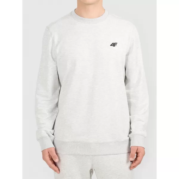  Muški sweatshirt 4F WMM00TSWSM2549 HLADNI SVIJETLO SIVI MELANGE 
