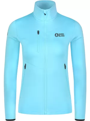 Ženska powerfleece majica NORDBLANC CRISP NBSFL8338 SVIJETLOPLAVA