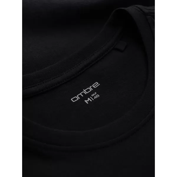  Muška majica kratkih rukava OMBRE OM-TSPT-0297 CRNA 