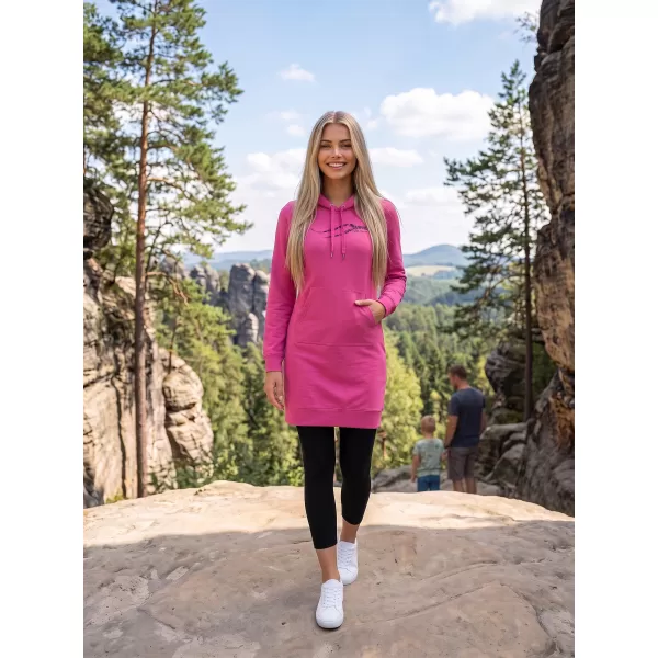  Ženska produžena majica ALTISPORT ALW001419 MAGENTA 