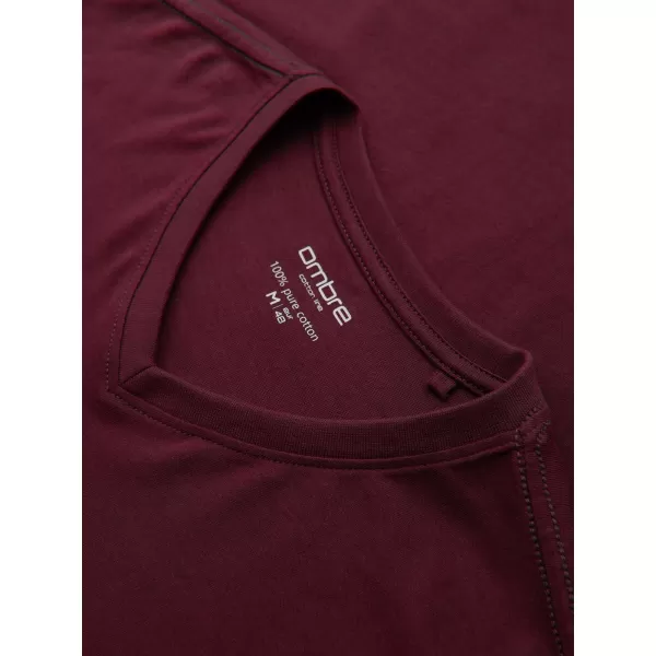 Muška majica kratkih rukava OMBRE OM-LSBL-0143 TAMNOCRVENA 
