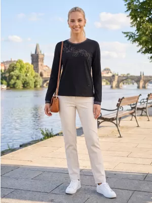 Ženska majica kratkih rukava KIXMI ADINA CRNA