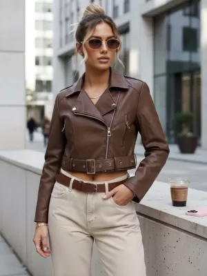 Ženska jakna DSTREET TY5672 SMEĐA