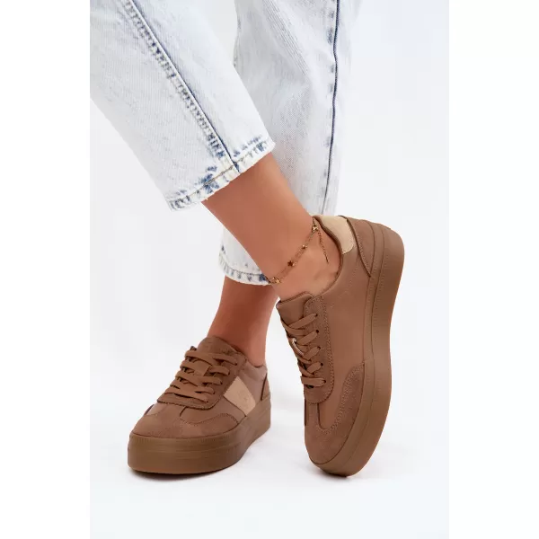  Ženske tenisice BIG STAR SHOES UU274015 SMEĐA/BEŽ 