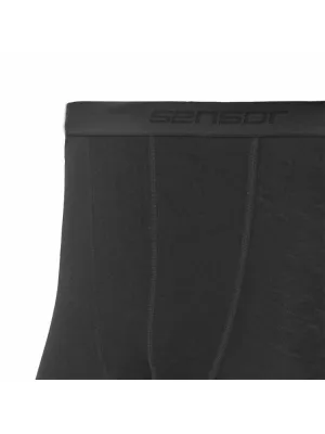 Muško termo rublje SENSOR MERINO ACTIVE spodky CRNA