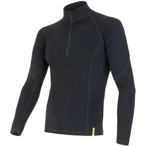  Muško termo rublje SENSOR Double Face Merino Wool rolák zip CRNA 