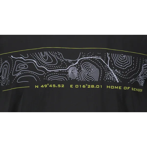  Muška majica SENSOR PERFORMANCE TEE GPS CRNA 