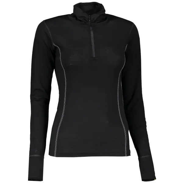  Žensko termo rublje SENSOR MERINO ACTIVE dl. rukáv zip CRNA 