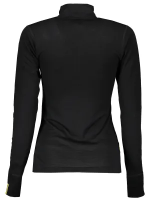 Žensko termo rublje SENSOR MERINO ACTIVE dl. rukáv zip CRNA