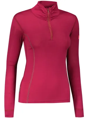 Žensko termo rublje SENSOR MERINO ACTIVE dl. rukáv zip LILA