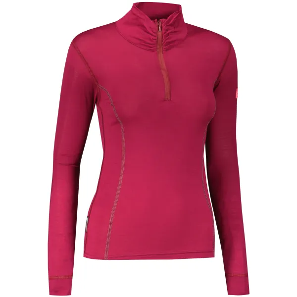  Žensko termo rublje SENSOR MERINO ACTIVE dl. rukáv zip LILA 