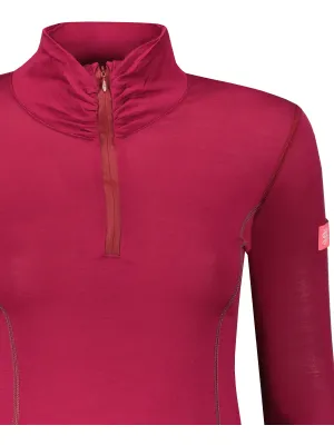 Žensko termo rublje SENSOR MERINO ACTIVE dl. rukáv zip LILA