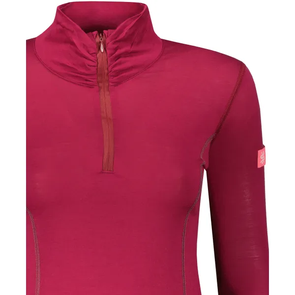 Žensko termo rublje SENSOR MERINO ACTIVE dl. rukáv zip LILA 
