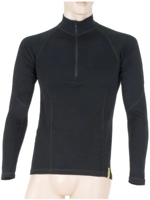 Muško termo rublje SENSOR Double Face Merino Wool rolák zip CRNA