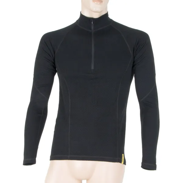  Muško termo rublje SENSOR Double Face Merino Wool rolák zip CRNA 
