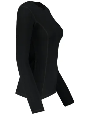 Ženska termo majica dugih rukava SENSOR DOUBLE FACE MERINO WOOL 15100029 CRNA
