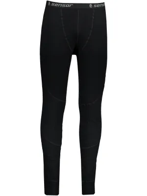 Muške termo hlače DOUBLE FACE MERINO WOOL BLACK Sensor